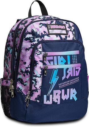 Рюкзак Seven Rucksack Advanced: для школи, університету та відпочинку. Об'ємний рюкзак для підлітків, дівчаток та хлопчиків з відділенням для ноутбука та кишенькою для пляшки. Кольори: рожевий, фіолетовий, темно-синій III