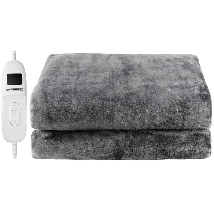 Електрична ковдра Steinborg з підігрівом, 180x130 см, 9 температурних режимів, таймер, пульт ДУ, прання 30°C