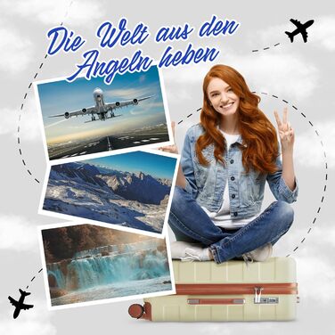 Набір валіз Imiomo 5шт з жорстким корпусом, 4 колеса та TSA-замок (білий)