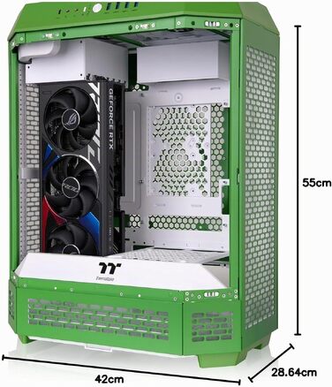 Корпус для ПК Thermaltake The Tower 600 Mid Tower, приховані конектори, колір Light-Year Green