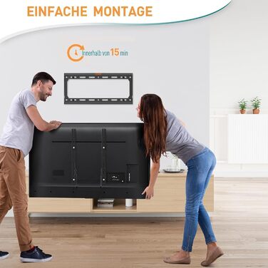 Кронштейн для телевізора ELIVED EV3035: настінний, для плоских та вигнутих екранів 26-60 дюймів, VESA до 400x400 мм, до 45 кг