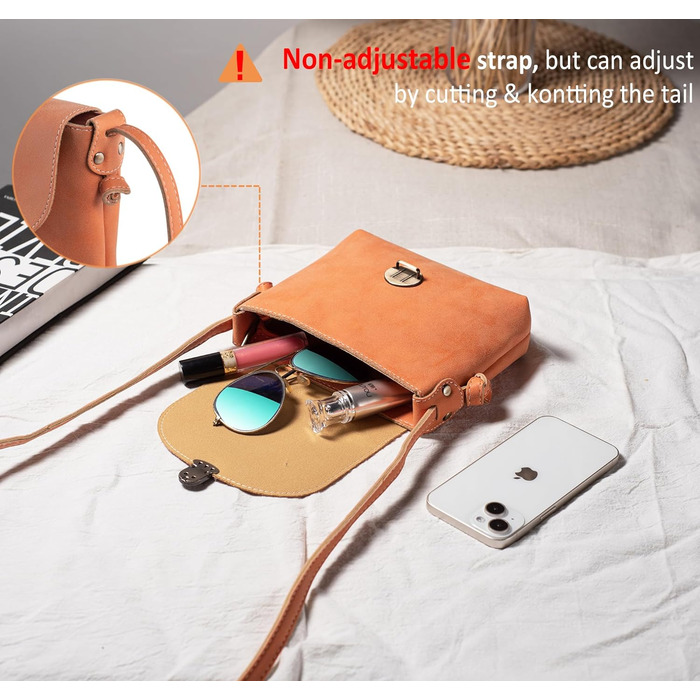 Сумка жіноча через плече Kleine Umhängetasche, екошкіра, помаранчева - компактна кросбоді для дівчат з замком