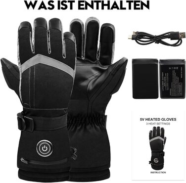 Обогревні рукавички SVPRO 5V 6000mAh - водонепроникні та вітронепроникні рукавички для катання на лижах, полювання, мотоциклів та піших прогулянок