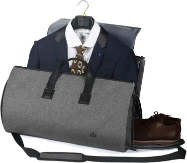 Чохол для одягу Bug Garment Bags 2-в-1, дорожній, сірий, XL, з відділенням для взуття