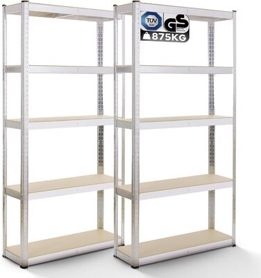 Arebos Heavy-Duty 2-Tier Shelf Set
