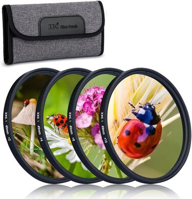 Фільтр JJC Close-up Lens Set для макрозйомки (49mm) (+2, +4, +8, +10) для Canon, Nikon, Sony, Olympus, Fuji DSLR