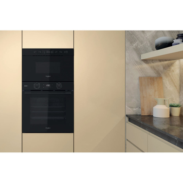 Вбудована мікрохвильова піч Whirlpool MBNA920B, чорна, 750 Вт, 22 л, з грилем