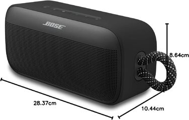 Bose SoundLink Plus: Портативна Bluetooth колонка для вулиці, чорний колір. До 20 год роботи