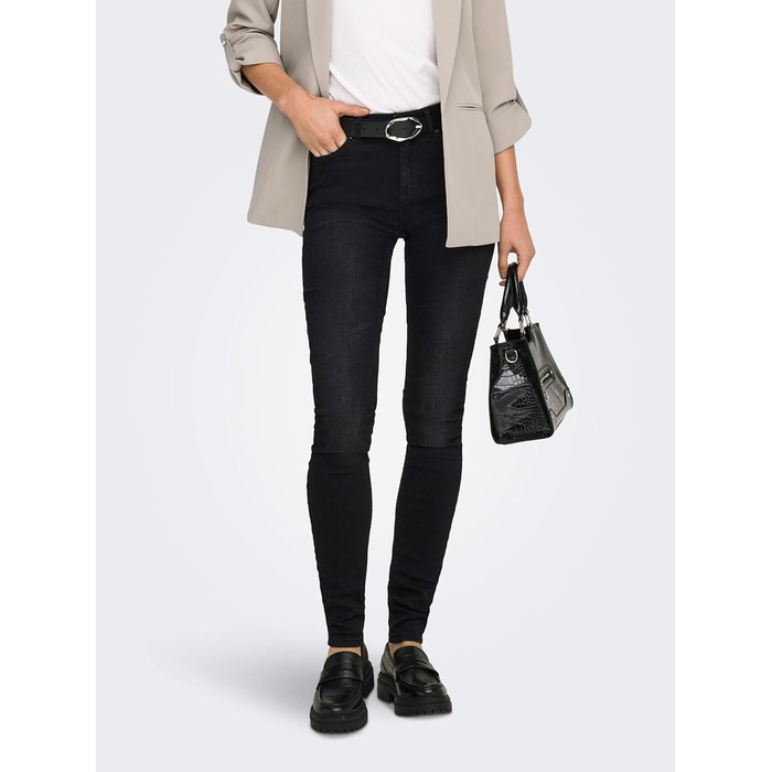 Жіночі джинси ONLY Onlblush Life Mid Sk DNM Rea1099 Noos, чорний денім, розмір XXS/30L