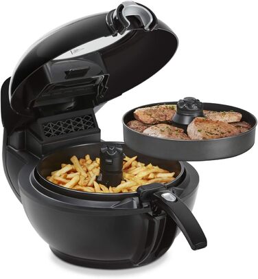 Аерофритюрниця Tefal ActiFry Genius XL 2в1, 1,7 кг, 9 програм, для 8 осіб, з мішалкою, без олії, чорна