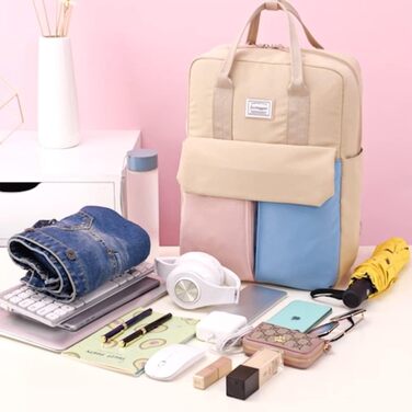 Рюкзак FUXINGYAO для жінок з відділенням для ноутбука 15,6 дюймів, антикрадійний, 23L, для подорожей та навчання