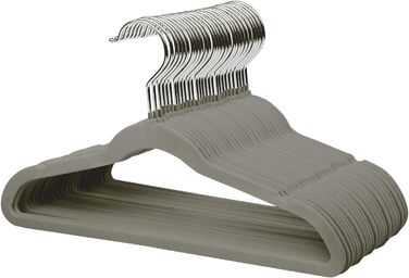 ManGotree 35cm Kids Velvet Clothes Hangers, Ultra-Thin Children's Clothes Hangers with 360° Swivel Hook, Non-Slip Felt Pads for Teens, Sturdy and Durable (32 Pack, Grey)