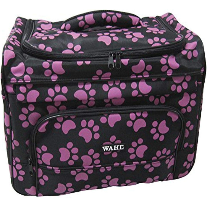 Професійна сумка для подорожей Wahl для тварин – сумка-органайзер для аксесуарів з догляду за шерстю – для грумерів собак, котів та інших тварин – 72 см, блакитна сумка з блискавкою, блакитні відбитки лап