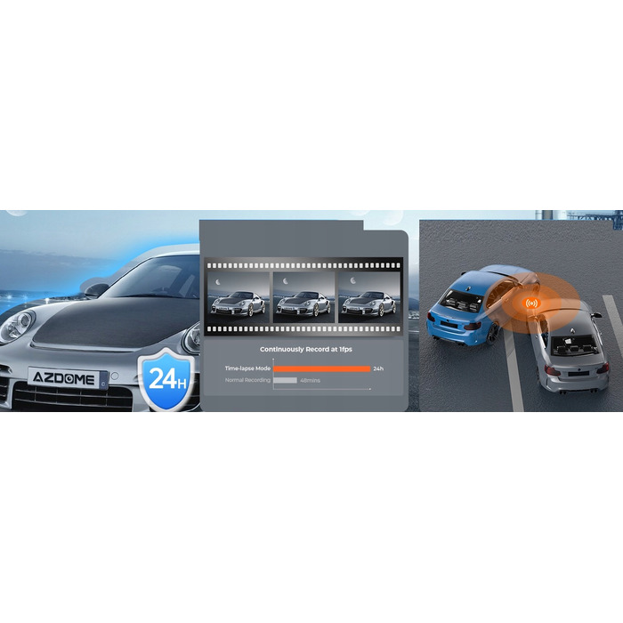 Автомобільний відеореєстратор Azdome M200 Full HD 1920x1080P, WiFi, G-сенсор, нічний режим