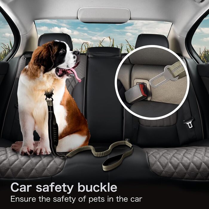 Міцна тактична повідка для собак з карабіном швидкого закриття та світловідбиваючими нитками, 1,2-1,8 м, Power-Stretch, для середніх та великих собак (армійний зелений та чорний)