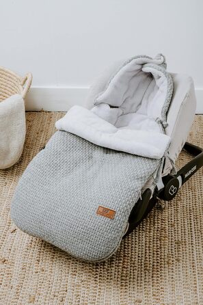 Дитячий зимовий конверт Baby's Only для автокрісла, універсальний, сірий, для Maxi-Cosi, теплий, для 3- та 5-точкових ременів, цілий рік