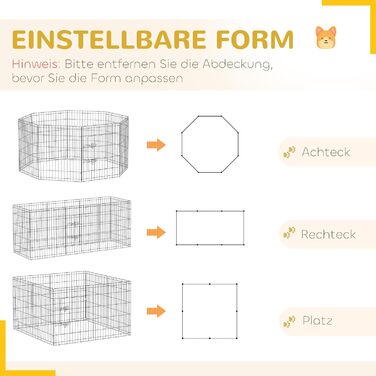 PawHut® Вольєр для цуценят, огорожа для собак, вольєр для тварин, 71x61 см (Чорний, 159 x 76 см)