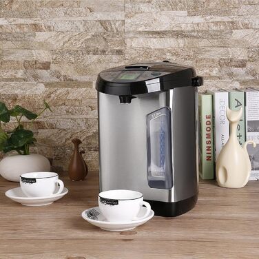5 Liter Thermopot | Water Dispenser | LC Display | Perfect for Mulled Wine | Stainless Steel Hot Water Dispenser | Water Boiler/Mulled Wine Boiler | Dispenser | Tea Boiler | Thermos | Mulled Wine Dispenser