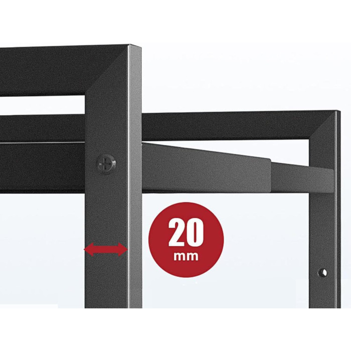 Поличка для мікрохвильової печі, 2-ярусна, чорна, 36,5 x 40 x 46 см