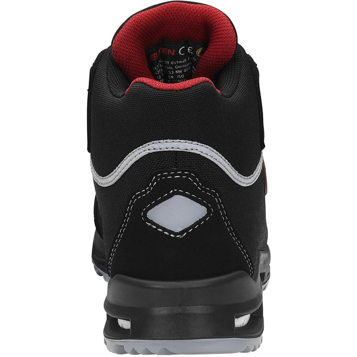 Робочі черевики ELTEN Sander XXT Pro BOA ESD S3S: текстильні, спортивні, з пластиковою захисною капами (легші за сталеві), чорні, 43 EU (для жінок та чоловіків)