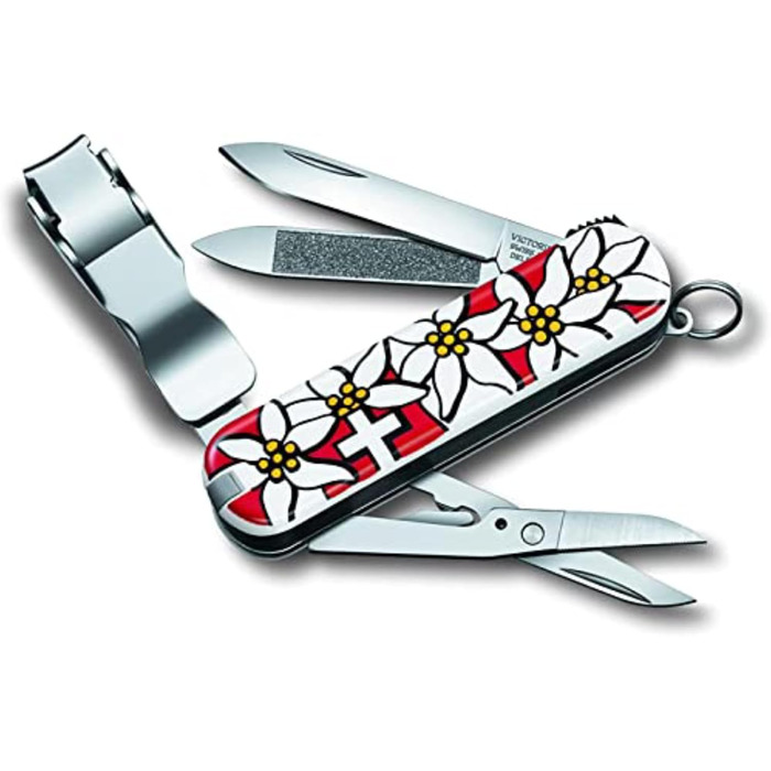 Мультитул Victorinox Nail Clip 580: манікюр, педикюр, 8 функцій, червоний