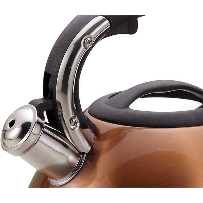 Чайник King Hoff з нержавіючої сталі та бронзи, 3.4 л, KH-1213, мідно-червоний