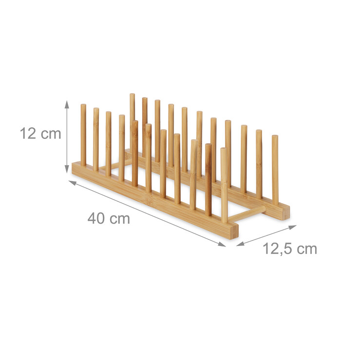 Relaxdays Set of 2 Bamboo Table Stands
