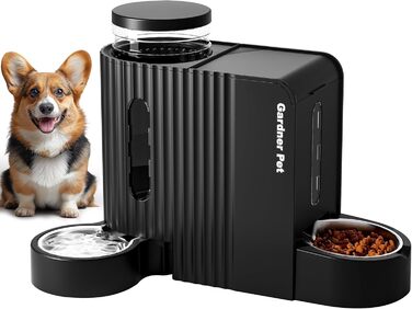 Gravity Pet Feeder - Automatic Cat & Dog Food Dispenser with Stainless Steel Bowls (6L x 2), BPA-Free, No Electricity Required