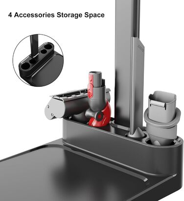 Підставка для пилососа MOOPHY, сумісна з Dyson V15, V12, V11, V10, V8, V7, стабільне зберігання, док-станція, аксесуари та насадки