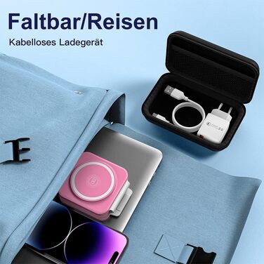 3-в-1 Бездротова зарядка для Apple Watch та iPhone (Рожева)