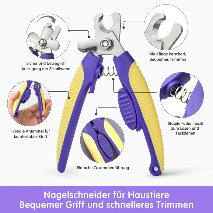 Ножиці для грумінгу котів та собак, щітка для видалення підшерстка, гребінець для собак - щітка для довгошерстих та короткошерстих, самоочисна щітка для тварин