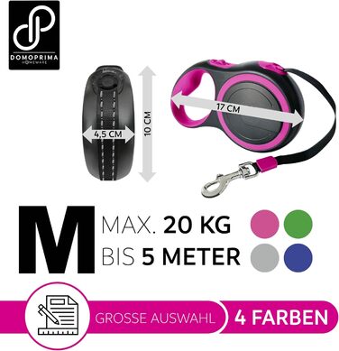 Нашийник для собак DOMOPRIMA: 3 розміри (S, M), 4 кольори (сірий, блакитний, зелений, рожевий). Міцний та безпечний нашийник для вашого улюбленця. З відбиваючим ремінцем.