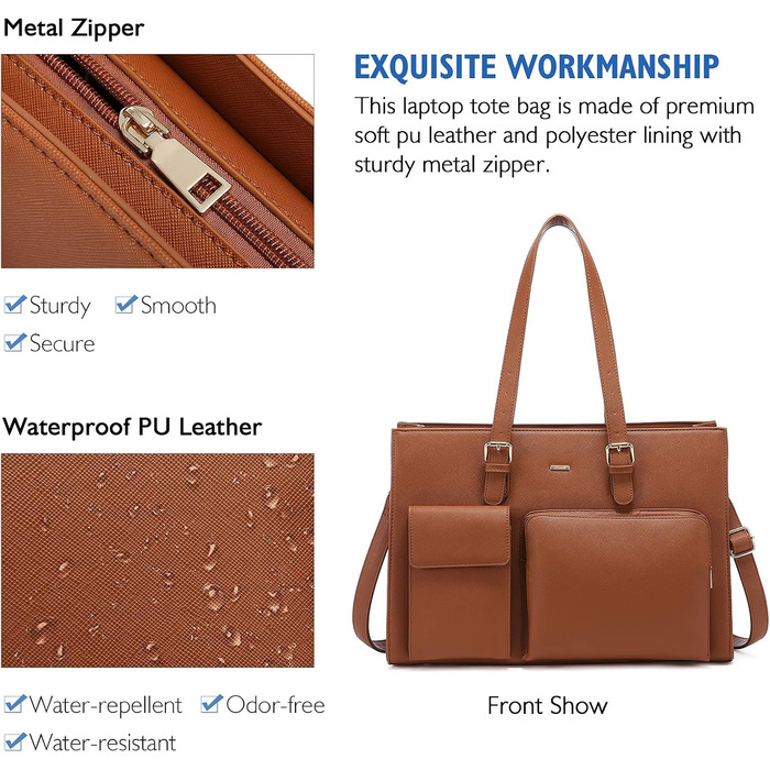 LOVEVOOK Сумка-шоппер для жінок, велика, для ноутбука 15.6