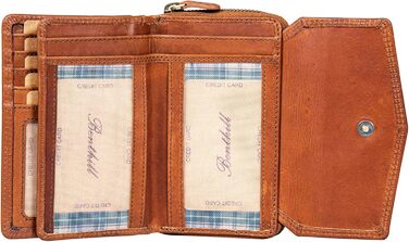 Benthill Wallet for Women Leather - RFID Genuine Leather Wallet - Vintage Purse - Coin Pocket with Zipper, Color: Gray