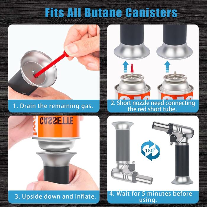 Кулінарний газовий пальник-фламбе Bunsen для кухні та кемпінгу з замком безпеки, для десертів та випічки