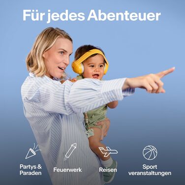 Дитячі навушники Alpine Muffy Baby Klassik - захист від шуму для малюків до 36 місяців, блакитні