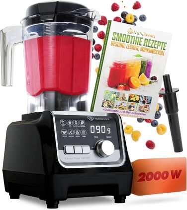 Потужний стаціонарний блендер NUTRI-BLENDER MAX+ 2000Вт для смузі, 2л Tritan, BPA-free, 9 швидкостей, цифровий таймер, з рецептурником