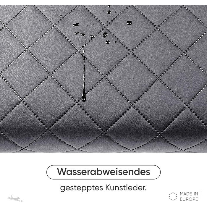 FREUDENTIER Килимок для собак на вулицю, складаний | З м'якою лежачою поверхнею з штучної шкіри, що стирається, водонепроникний та стійкий до бруду | Лежанка для собак у дорогу, виготовлено в ЄС (95x70 см)