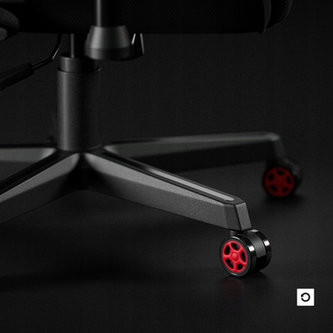 Ігрове крісло Diablo Chairs X-ST4RTER, чорна тканина, чорно-червоне