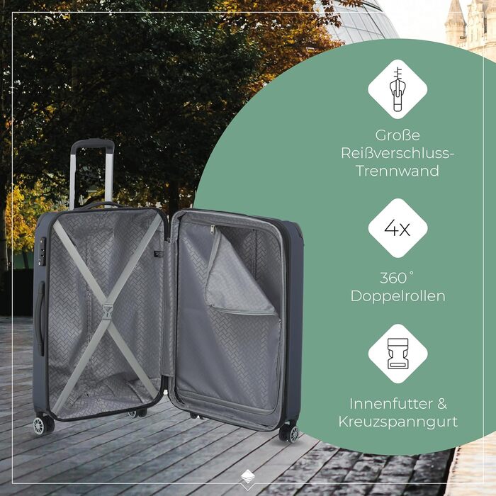 Тролей-валіза Travelite CITY: містка, розширювана, 68 см, 78-86 л, TSA замок