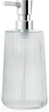 Набір дозаторів для мила з прозорого скла та чорного пластику, 250 мл (3 шт.)