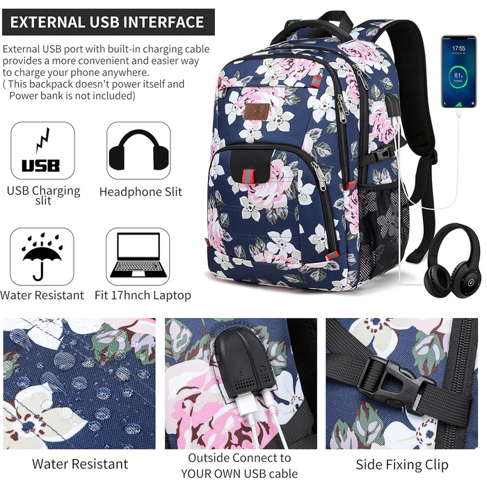 Рюкзак Cafele з RFID захистом, для ноутбука 17.3