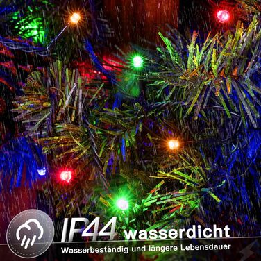 Гірлянда світлодіодна 200 LED, тепле біле світло, з пультом та таймером, 8 режимів, IP44, для прикраси саду, балкону, вечірки, весілля, ялинки (20м)