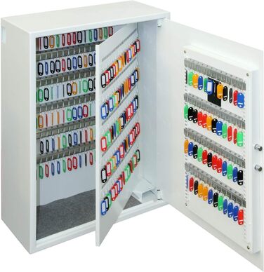 Шкафчик для ключів Phoenix Cygnus KS0032E на 48 ключів з брелоками, білий (300 гачків)