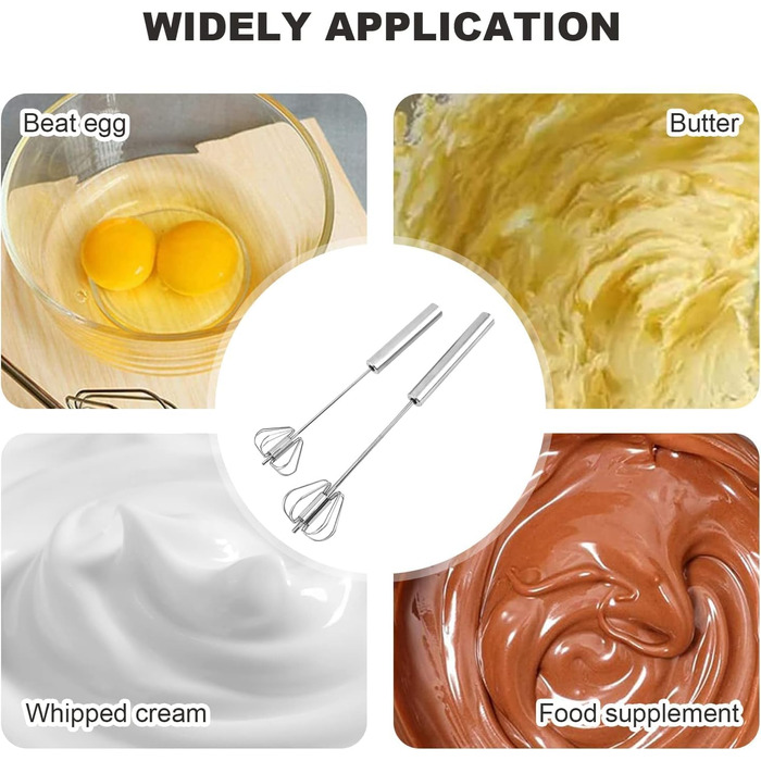 Набір міксерів для збивання яєць, 2 шт. з нержавіючої сталі