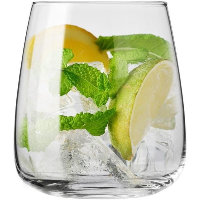 Набір келихів Krosno для білого, рожевого вина та Prosecco, 4 шт., об'єм 650/480 мл, сучасна колекція, ідеально для дому, ресторану та кухні, безпечно мити в посудомийній машині