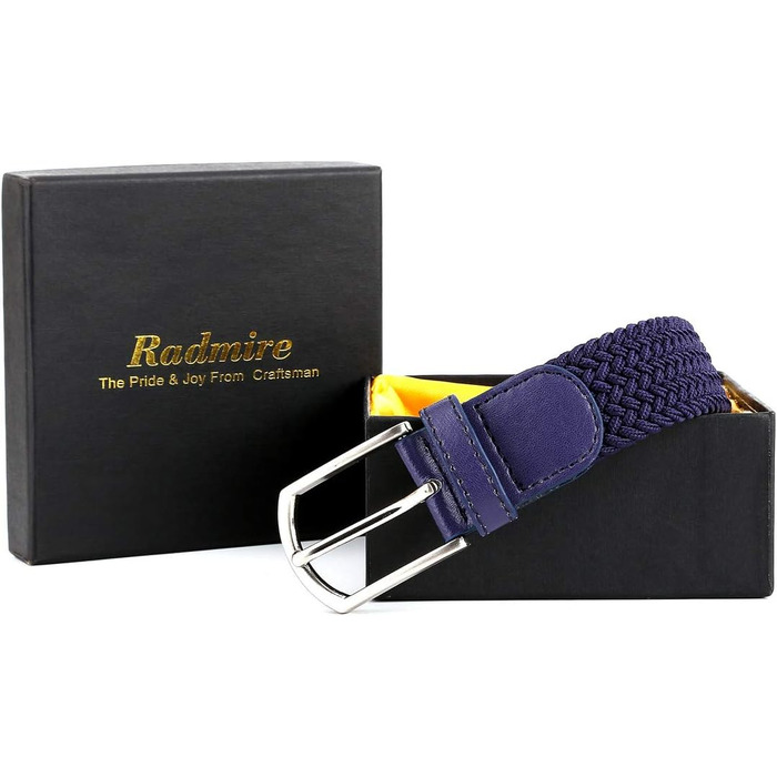 Плетений пояс з еластичного полотна для чоловіків, жінок та юніорів, багатокольоровий, блакитний, 70/75 см, розмір S