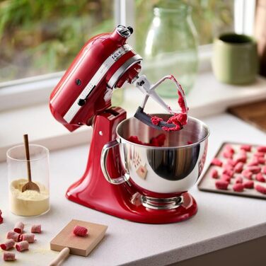 Кухонний комбайн KitchenAid Artisan Empire Red: тістоміс, блендер, насадки, 4.8 л, 2 чаші з нержавіючої сталі