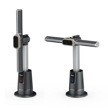 Вентилятор та обігрівач 2-в-1 Shark TurboBlade Cool + Heat з термостатом, пультом керування та коливанням | Безлопатевий вентилятор та обігрівач для швидкого нагріву та охолодження, чорно-золотий, TH200EU TurboBlade – Cool + Heat, антрацит