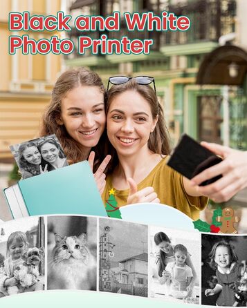 Phomemo Міні-друк: Портативний термальний фотодрук, USB, Android/iOS, для щоденника, навчання, DIY, зелений, M02, 1 друк + 1 рулон паперу